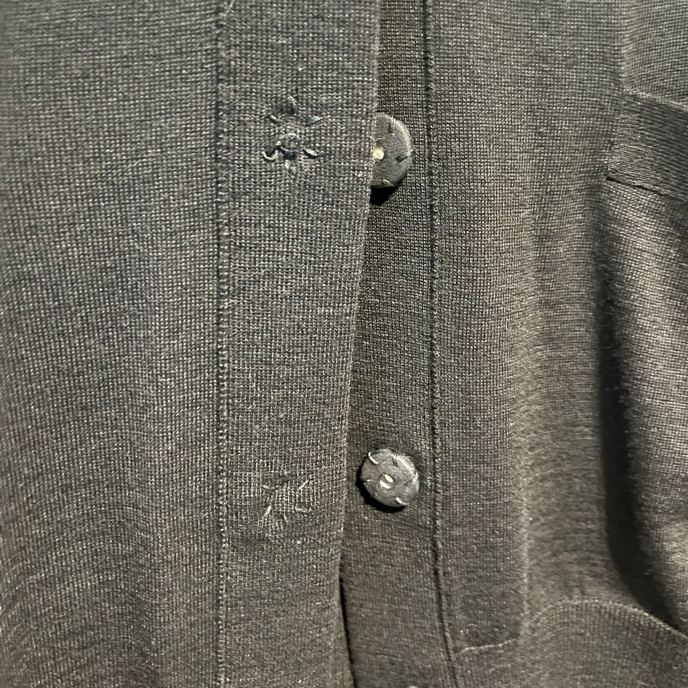 Marc JacoBlack Button-Front Cardigan with Pockets - Picture 2 of 5
